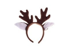 Opaska brązowe rogi renifera z uszami - 1 szt.