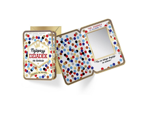 Kartka z lusterkiem na Dzień Dziadka - 1 szt.