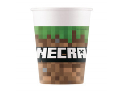 Kubeczki papierowe Minecraft - 200 ml - 8 szt.