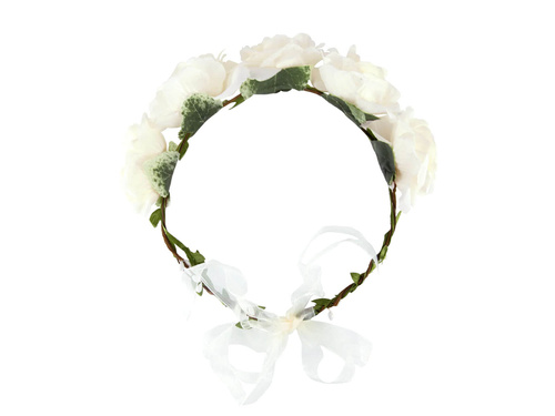Wianek z białymi kwiatami - 1 szt.