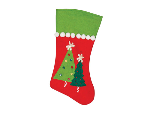 Skarpeta na prezenty z choinką - 50 cm - 1 szt.