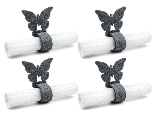 Serwetniki sezonowe - Motylek Wiosenny - 21 cm - 4 szt.