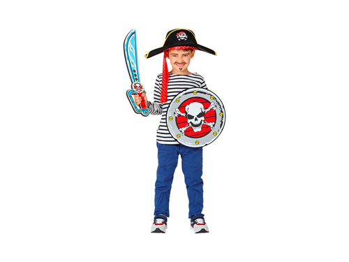 Zestaw Pirata kordelas i tarcza - miecz 52 cm, tarcza 52 cm