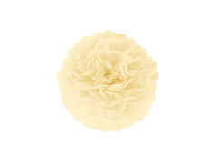 Dekoracja wisząca pompon kwiat - kremowy - 25 cm - 1 szt.