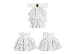 Żabot koronkowy z mankietami - 3 szt.