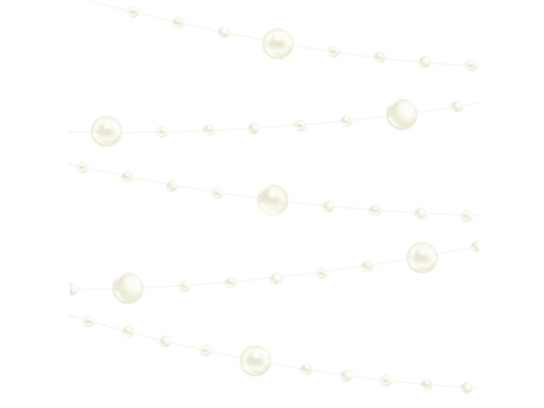 Girlanda perłowa ecru - 650 cm - 1 szt.
