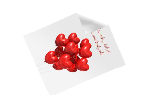 Ściereczka personalizowana do okularów na Walentynki - 1 szt.