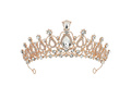 Metalowa tiara diadem różowo złoty - 1 szt.