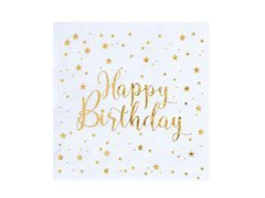 Serwetki urodzinowe Happy Birthday - 25 cm - 20 szt.