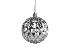 Bombki choinkowe srebrne - 8 cm - 6 szt.