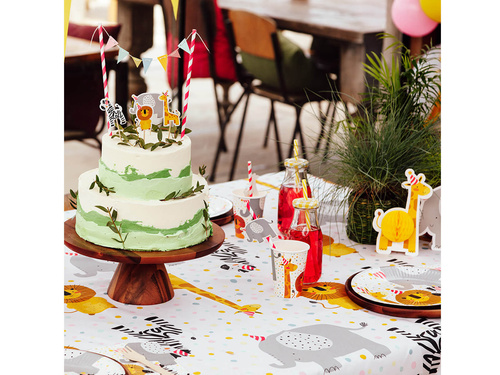 Rurki słomki Safari - 20 cm - 6 szt.