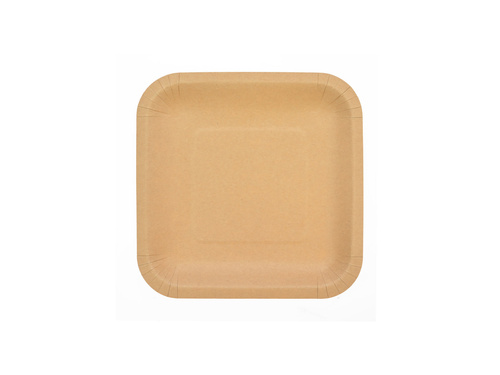 Talerzyki papierowe kraftowe - 18 cm - 8 szt.