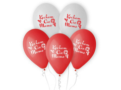 Balony lateksowe z nadrukiem Kocham Cię Mamo - 30 cm - 5 szt.