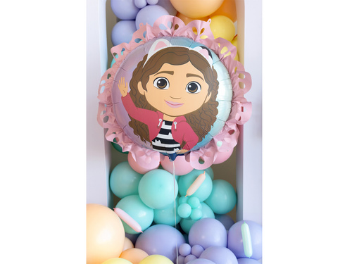 Balon foliowy Koci Domek Gabi - 52x52 cm - 1 szt.