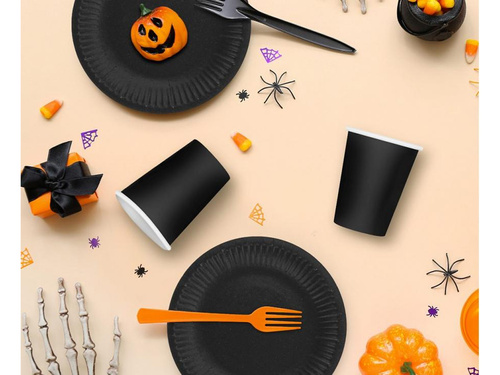 Kubeczki papierowe czarne - 250 ml - 6 szt.