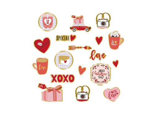 Naklejki Walentynkowe Miłosne - 18 szt.