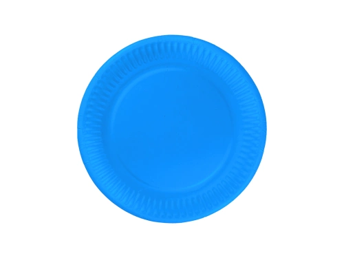 Zestaw kubeczki + talerzyki papierowe niebieskie - 24 szt.