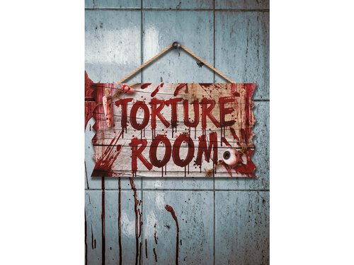 Znak Torture Room - 20 x 35 cm - 1 szt.