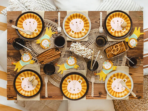 Talerzyki papierowe Lew - 18 cm - 6 szt.