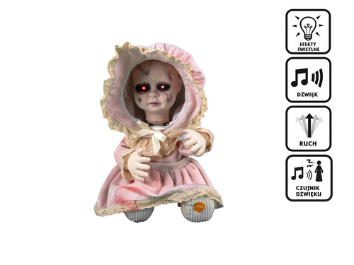 Dekoracja halloweenowa Straszna Laleczka - 30 cm - 1 szt.