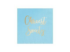 Serwetki Chrzest Święty niebieskie - 33 cm - 10 szt