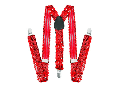 Szelki cekinowe - czerwone - 1 szt.