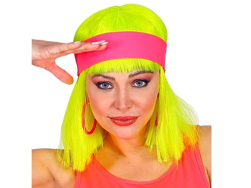 Opaska na głowę neonowa różowa - 1 szt.