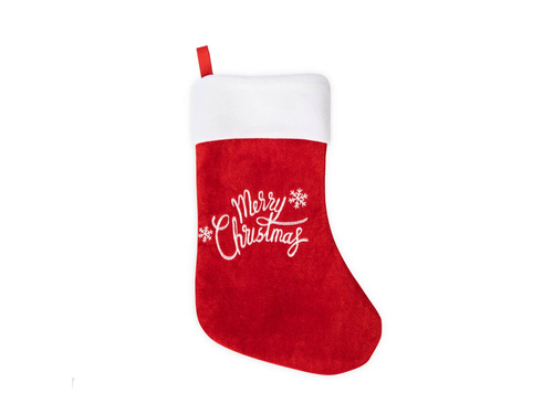 Skarpeta na prezenty Merry Christmas - 40 cm - 1 szt.
