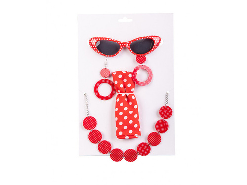 Zestaw dodatków w stylu lat 50-tych - 4 szt.