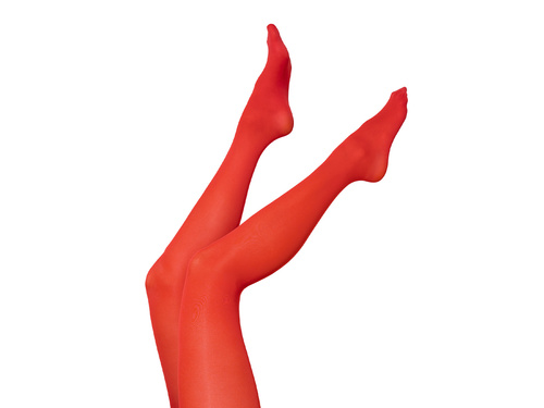 Rajstopy damskie - czerwonym - 1 szt.