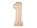 Balon foliowy karmelowa cyfra 1 - 100 cm - 1 szt.