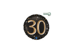 Balon foliowy okrągły Sparkling 30 - 14" - 1 szt.