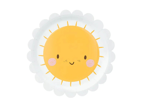 Talerzyki papierowe Słoneczko - 18 cm - 6 szt.