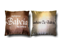 Poduszka dekoracyjna z napisem Najlepsza babcia na świecie