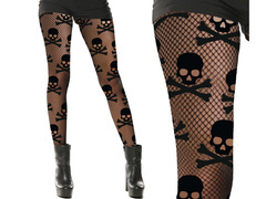 Rajstopy w czaszki - 1 para