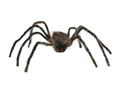 Dekoracja włochaty pająk brązowy - 75 cm - 1 szt.