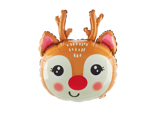 Balon foliowy Renifer Rudolf - 55 x 65 cm - 1 szt.
