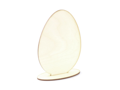 Drewniane jajko na podstawce - 15 cm - 1 szt.