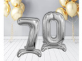 Zestaw balonów foliowych 70 srebrna - 74 cm