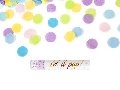 Tuba strzelająca, kolorowe kółeczka, 28 cm, 1 szt.