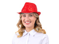 Kapelusz z cekinami czerwony - 1 szt.
