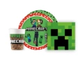 Zestaw kubeczki + talerzyki + serwetki papierowe Mineraft - 36 szt.
