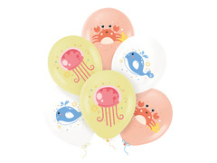 Balony lateksowe Zwierzątka morskie - 30 cm - 6 szt.