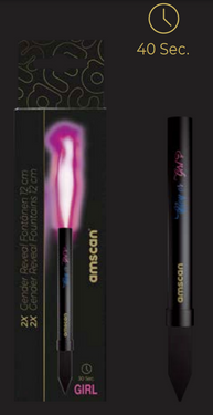 Fontanna tortowa różowa na baby shower - 2 szt.