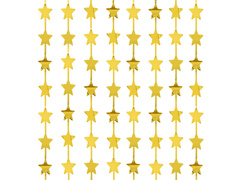 Kurtyna Gwiazdki metaliczna złota - 100 x 200 cm