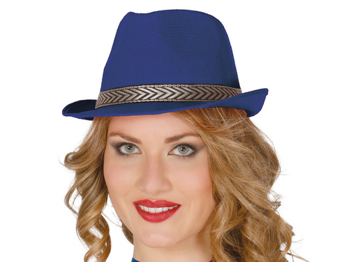 Kapelusz Gangstera niebieski - 1 szt.