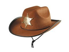 Kapelusz Szeryf brązowy - 1 szt.