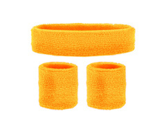 Opaski neonowe pomarańczowe Disco lata 80-te - 3 szt.