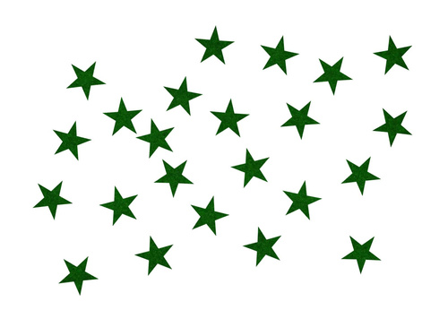 Konfetti zielone gwiazdki - ok 70 szt.