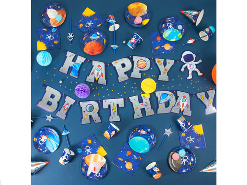 Baner Happy Birthday Kosmos - 220 cm - 1 szt.